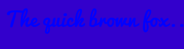 Image with Font Color 0000FF and Background Color 3300CC